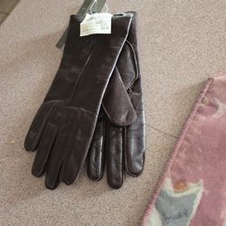 Leather Gloves New Ladies Small