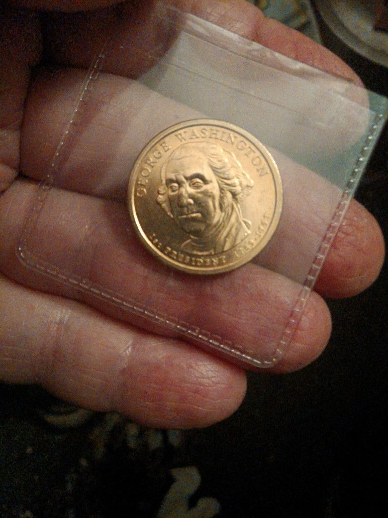 2007 Washington Golden Presedential Dollar Coin
