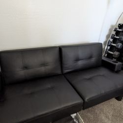 Faux Leather Futon -70"