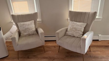 Set of 2 Velvet Chairs