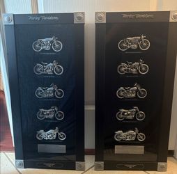 2009 Harley-Davidson Legendary Racing Machines shadow box set.