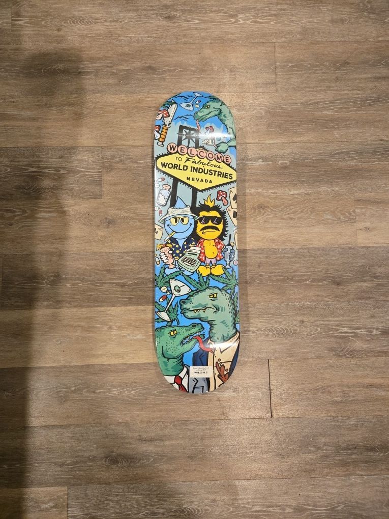 Welcome To Fabulous World Industries Nevada Fear & Loathing Skateboard Deck 8.5"