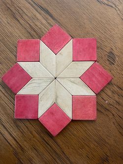 Vintage Wooden Star Hot Plate or Trivet