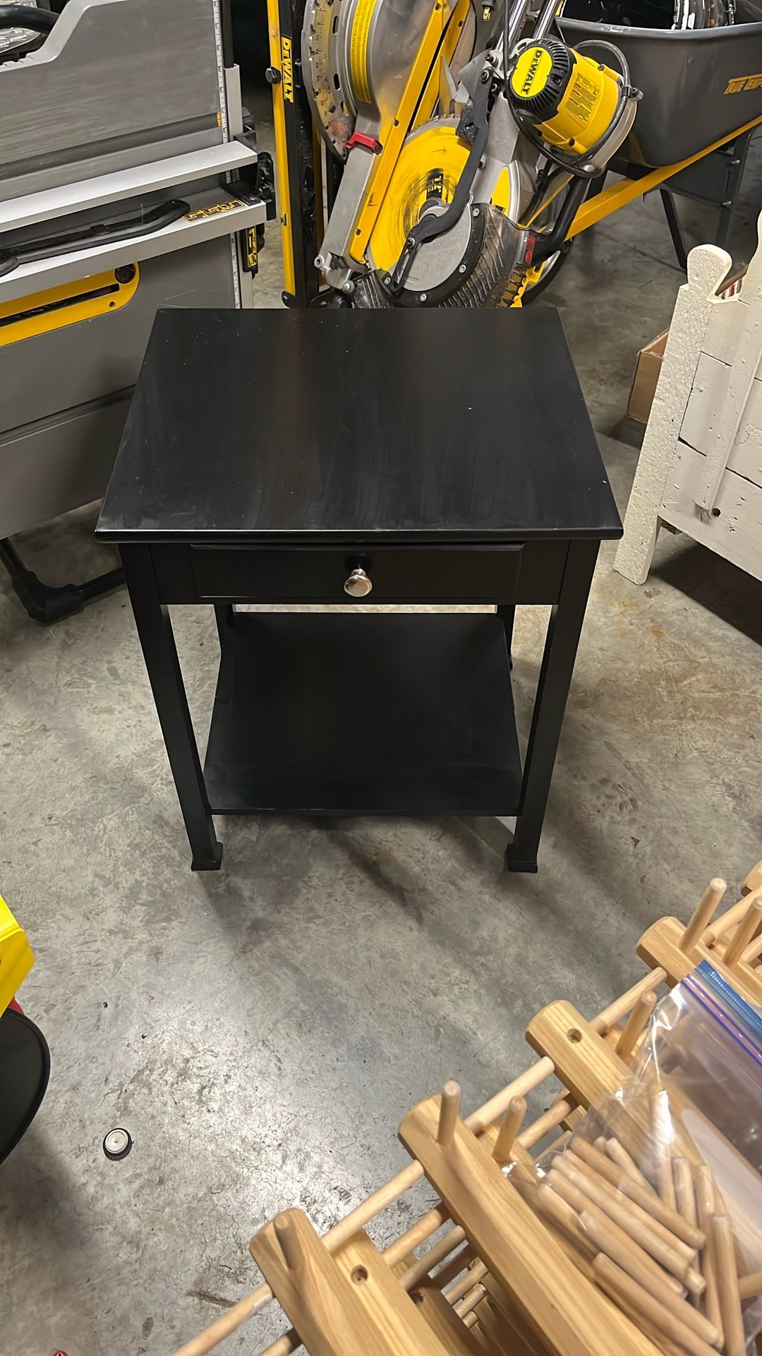 Black side table