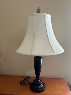 Set of 2 Black Table Lamps with Bell Shade
