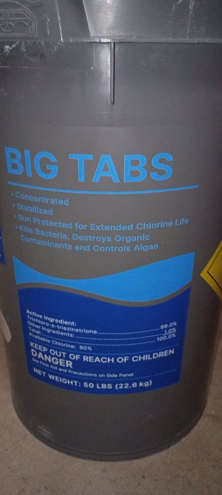 Chlorine Tablets 50 Lbs Bucket
