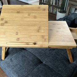 Laptop Table With Drawer And Folding Legs