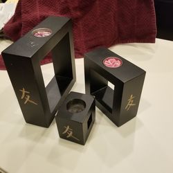 3 piece oriental votive candle holder