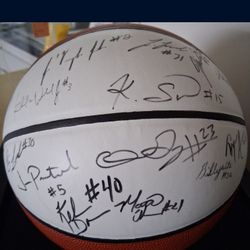 2008-2009 SDSU Aztecs team autographed basketball w/head coac