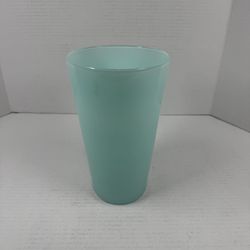 Teal Glass Flower Vase
