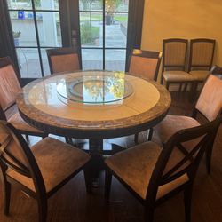 Marble Dining Table With 6 Chairs