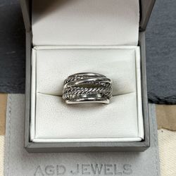 David Yurman Sterling Silver Crossover Ring