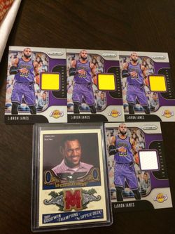 LEBRON JAMES GAME-USED PATCH LOT (5)