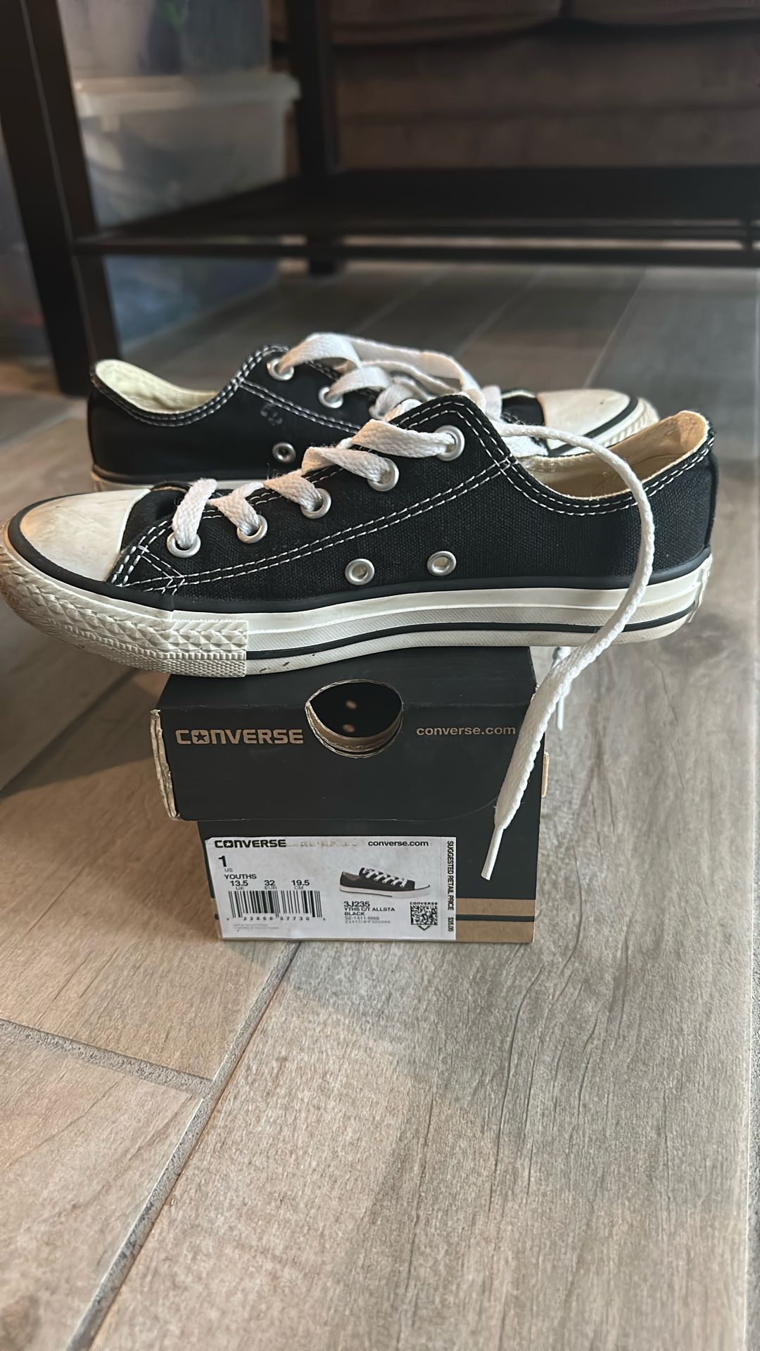 Black Converse - Youth Size 1