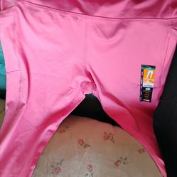 Pink and black leggings