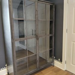 Sturdy Metal And Glass Cabinet 