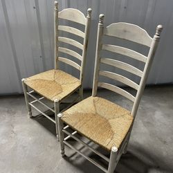 ladder back chairs with rush seats
