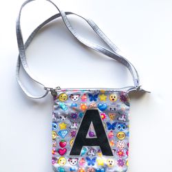 Cute Justice Girls Letter “A” Emoji Purse