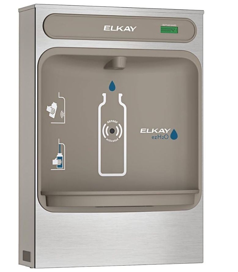 Elkay EZWSSM EZH2O Surface Mount Bottle Filling Station, Non-Filtered, Non-Refrigerated, Stainless