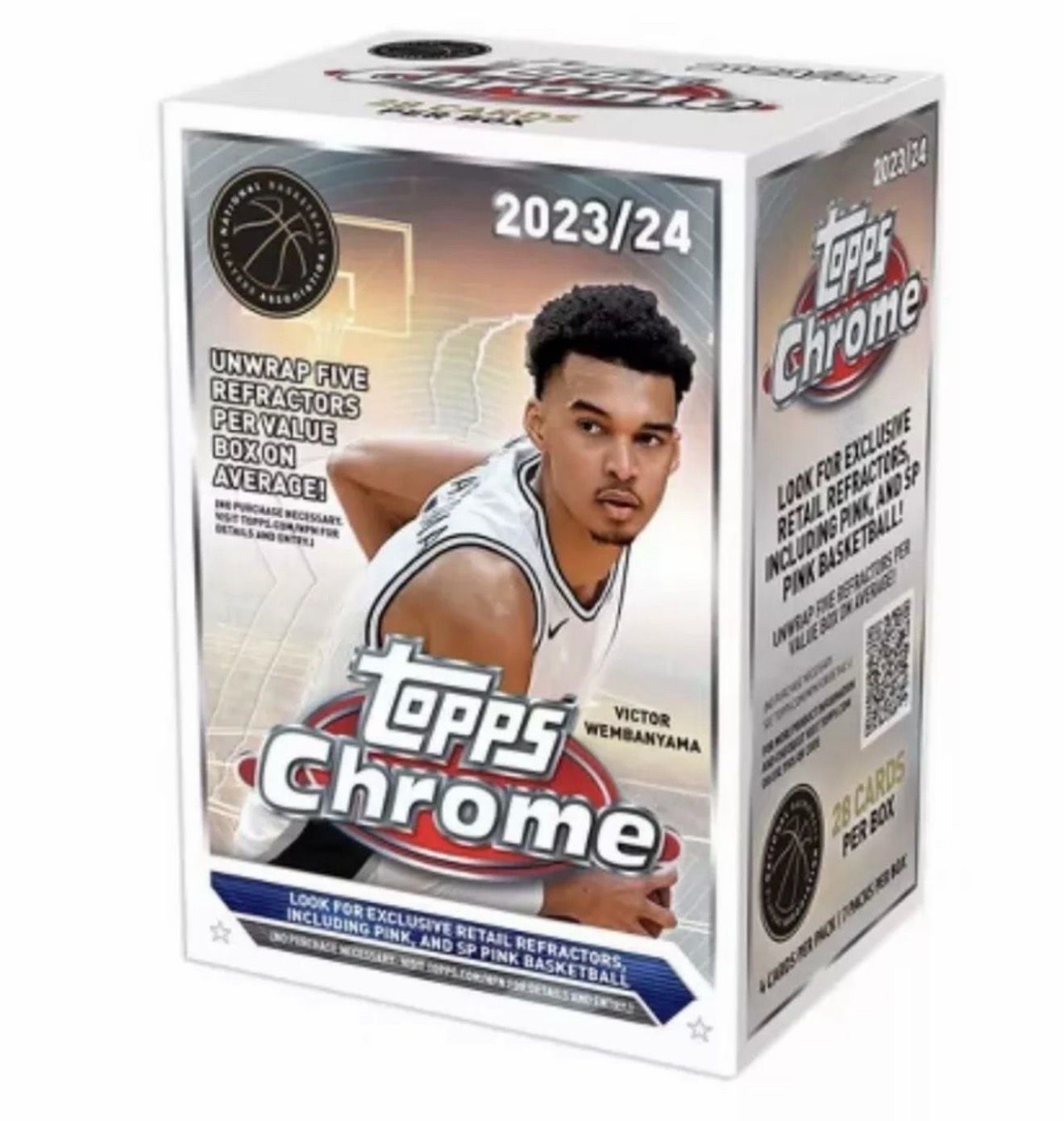 2023-24 Topps Chrome Basketball Factory Sealed Blaster Victor Wembanyama Rookie