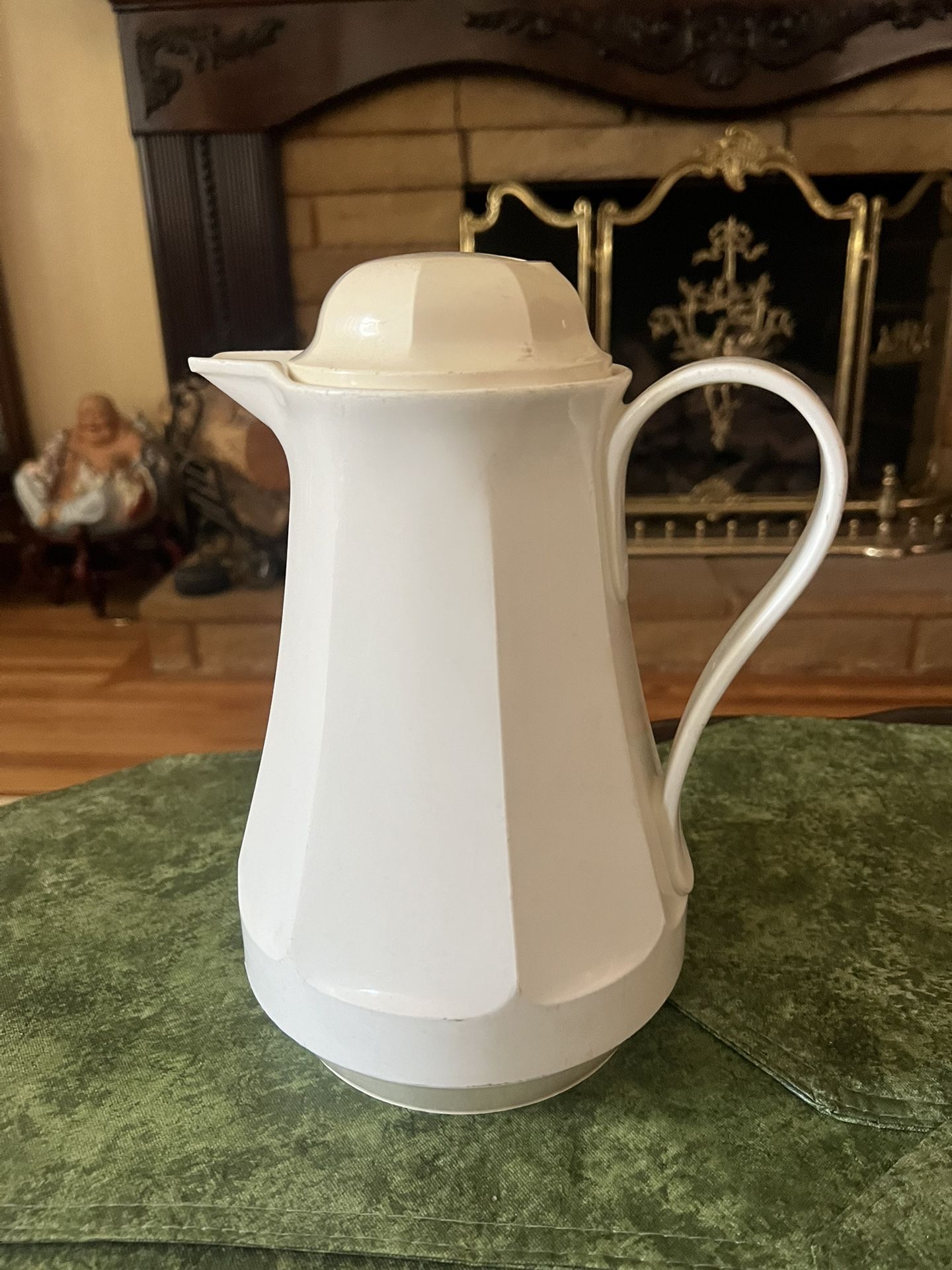 Thermos Brand White Vacuum Carafe / Ceramic Pitcher