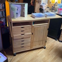 Cabinet With Lots Of Art Stamps And Misc Stuff