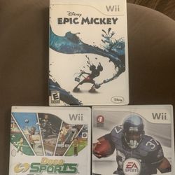 3 Gently Used Wii Games 