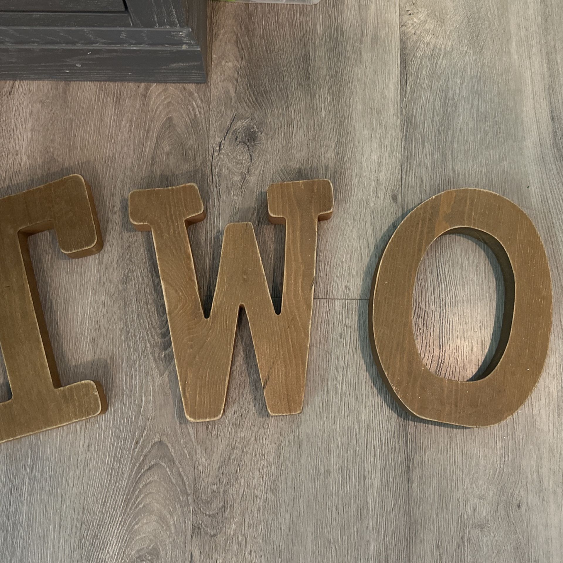 Wood TWO Letters