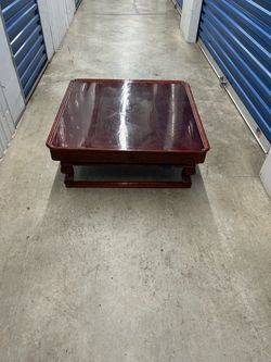 Low Asian Style Wooden Coffee Table
