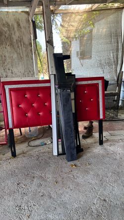 Bed with its vanity mirror
