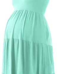 Brandnew Summer Maternity Dress Casual Sundress/Short Sleeveless Maternity Tank Dresses Cloth-Small