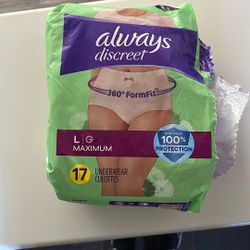 Always Discreet-  Underwear Pack: 9 Pieces Free