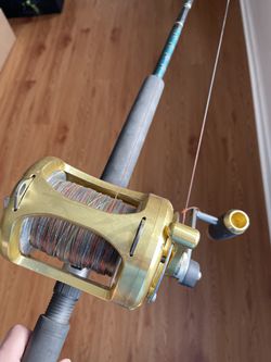 Okuma Titus TG 50 W ll -50 Wide 2 Speed Lever Drag Reel With Tidewater Pole  Used Make Offers for Sale in Oyster Bay, NY - OfferUp