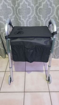 Folding Walker with storage bag and table top - lightweight aluminum