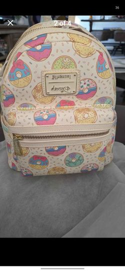 Upside-down tag loungefly Disney princess donut backpack