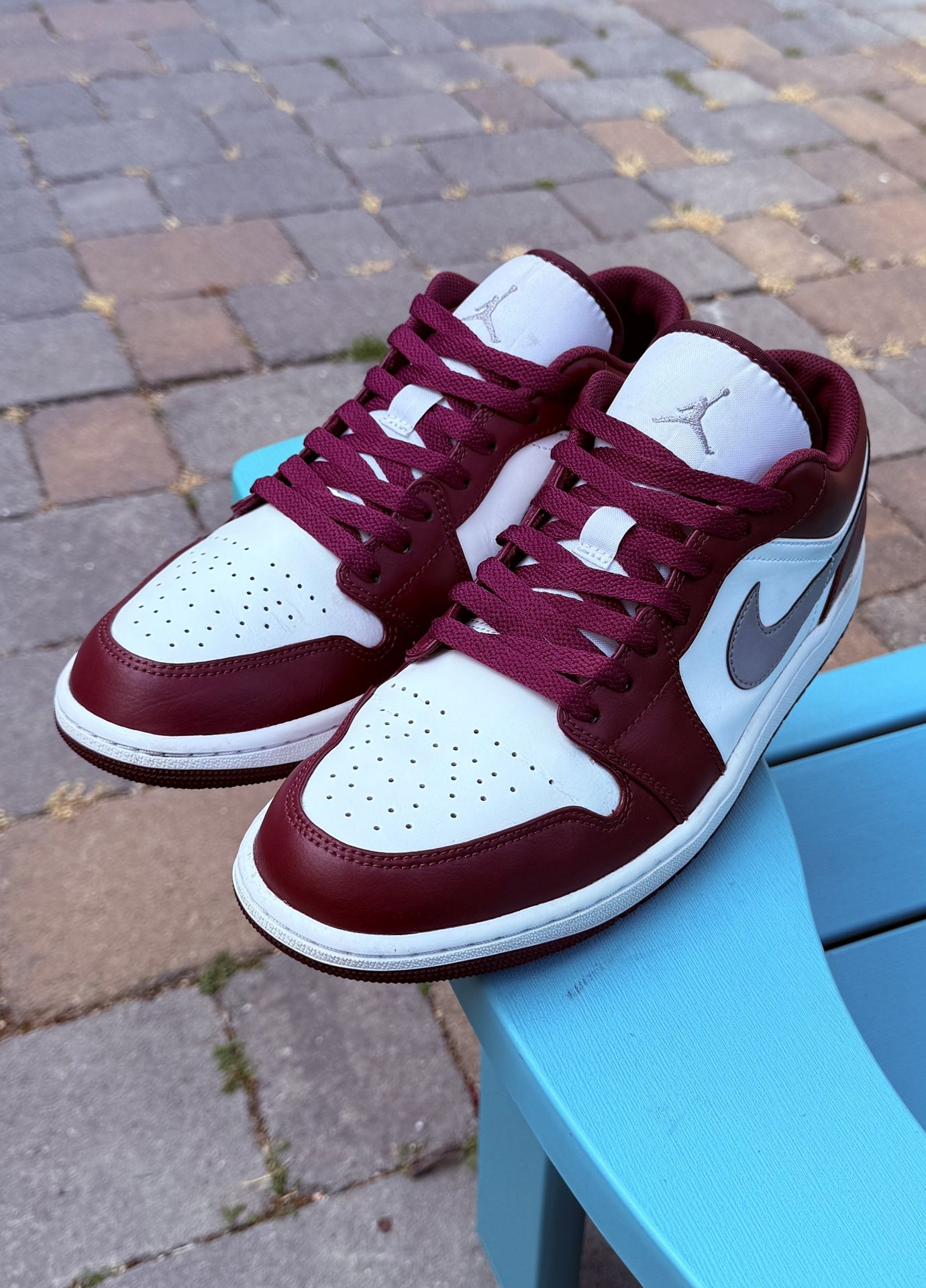 Men's Nike Air Jordan 1 Low 'Cherrywood Red' Sports Sneakers 553558-615 US Sz 11