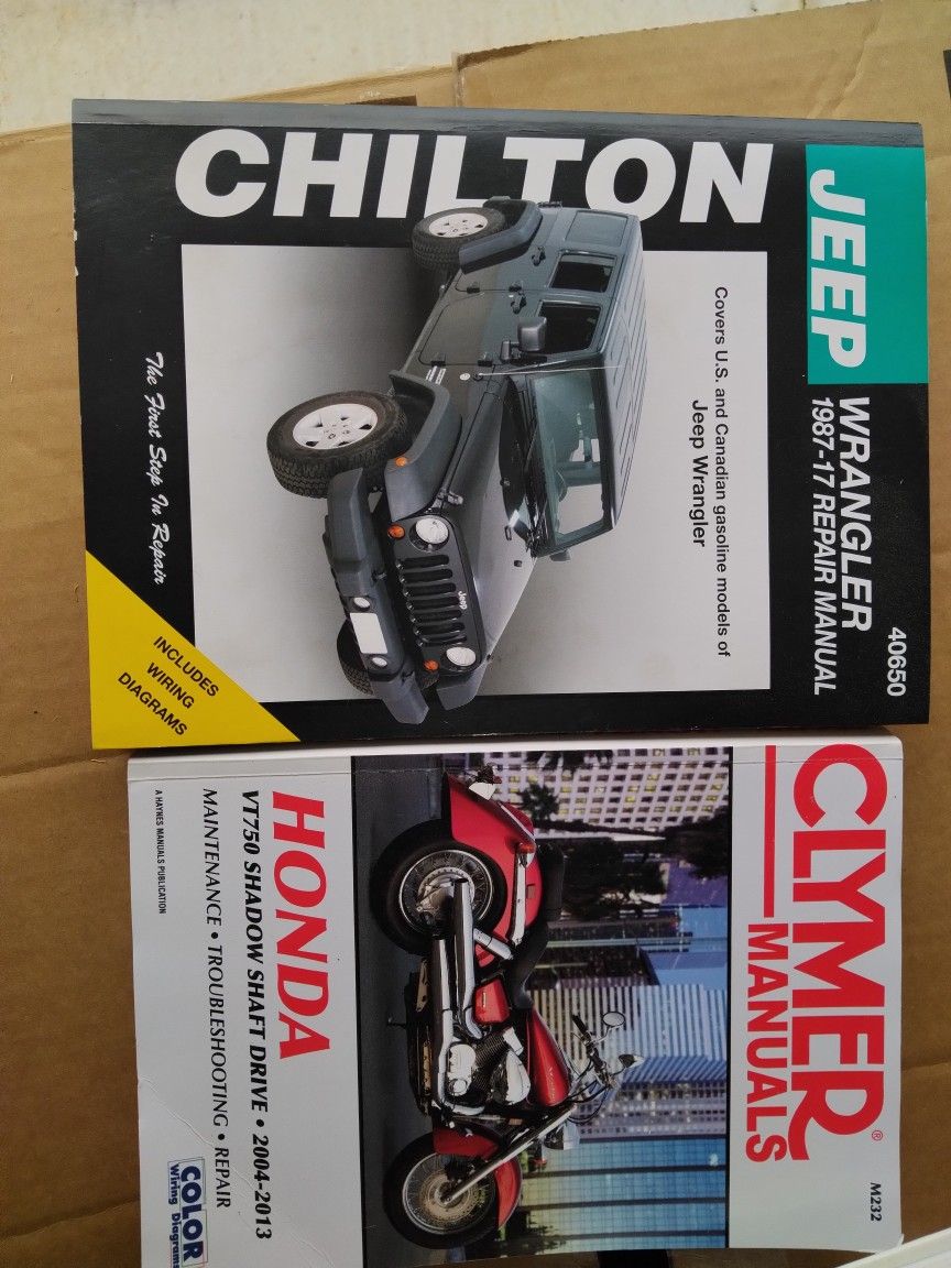 Manuals For Honda Shadow And Jeep Wrangler