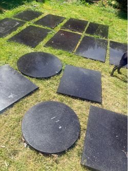 Commercial granite top tables.