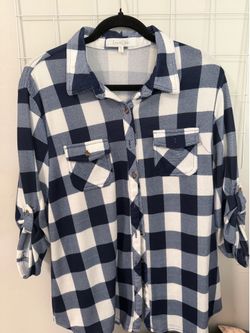 Women’s Blue & White Long Sleeve- Size XL