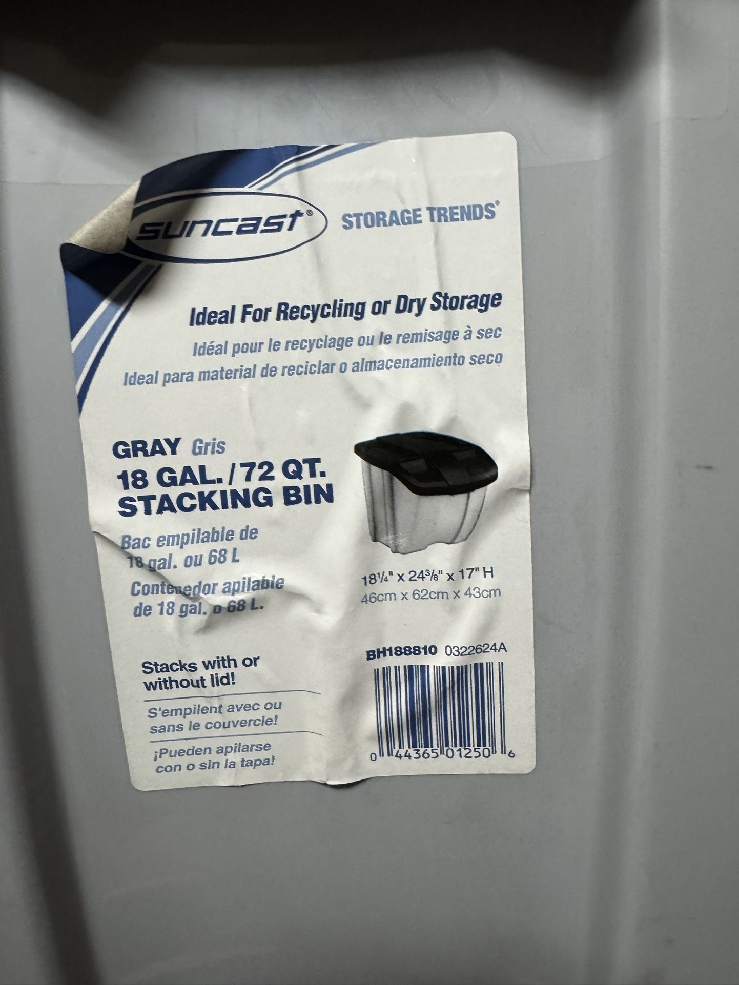 2 18 Gal Storage Containers
