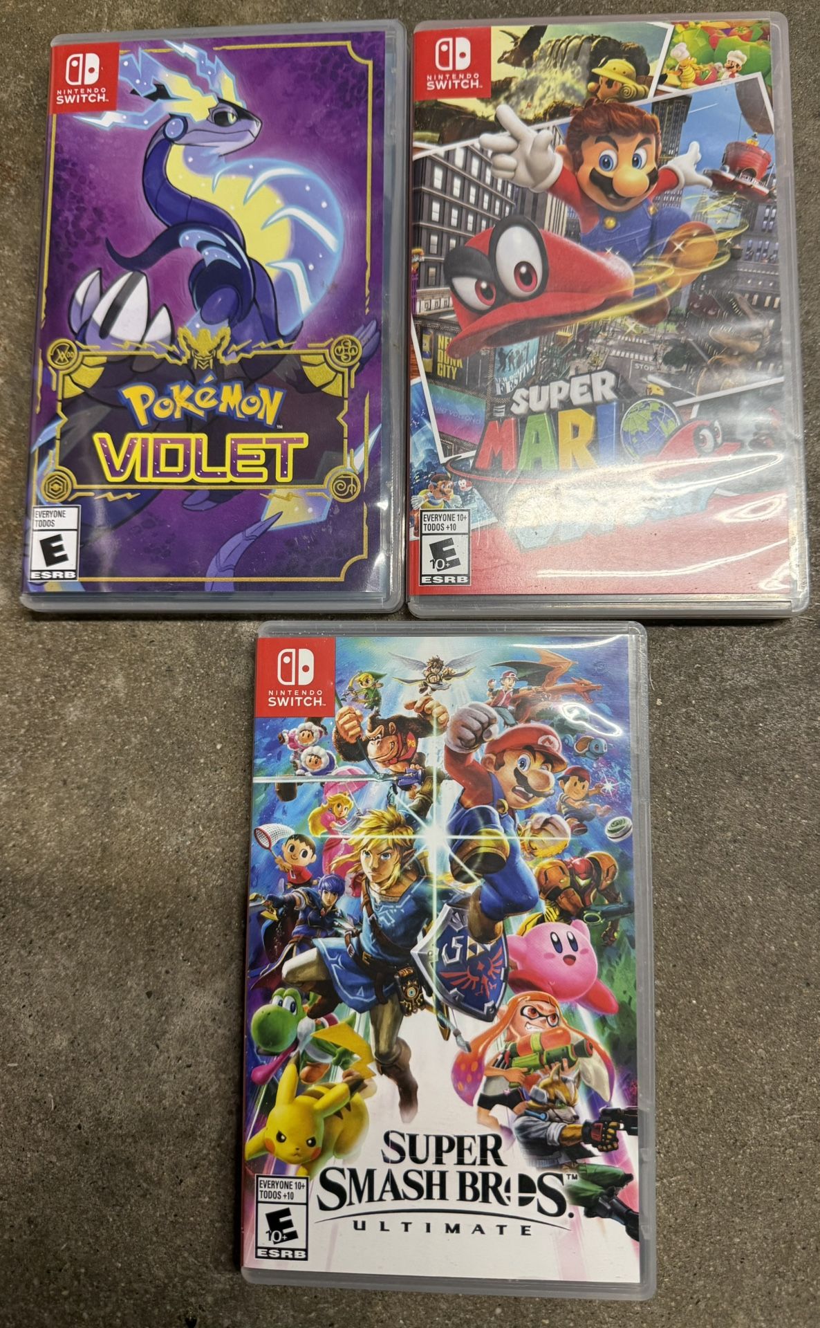 $40 Each Nintendo Switch Games Mario Odyssey Smash Bros Pokémon Violet