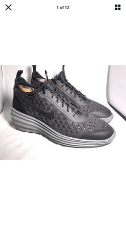 Nike Lunarlon Wedge Sky Hi 631376-001 Black Women's Athletic Shoe Size 11