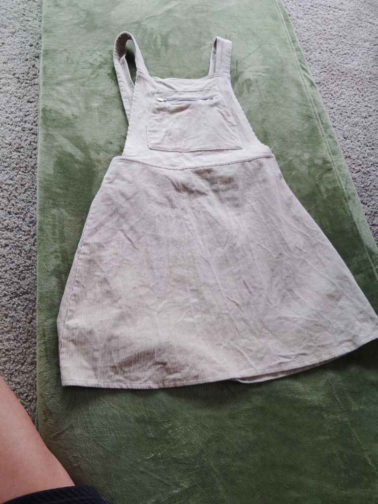Teen's/Woman's Size S Beige Corduroy Mini Dress
