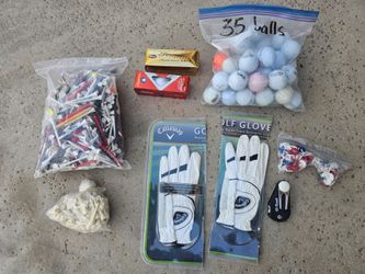 Box of Golf Supplies & Accessories