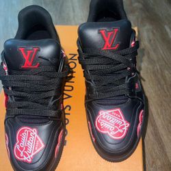 red louis vuitton jordans