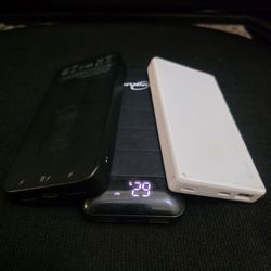 Lot of 3 Portable Power Banks