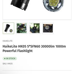 30,000 Lumen Flashlight 