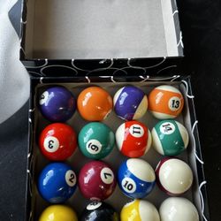 Deluxe 2-1/4" Billiard Pool Balls Marble-Swirl Style Billiards Ball Complete 16 Ball Set 