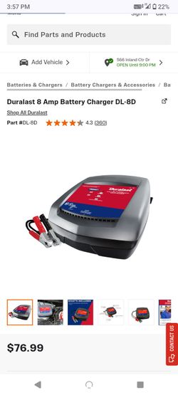 Duralast 8 Amp Battery Charger DL-8D