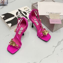 Jimmy Choo Women's Barbie Pink High Heels Size: 8